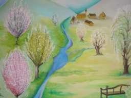 Printemps à Logelbach (vu de Stembert)