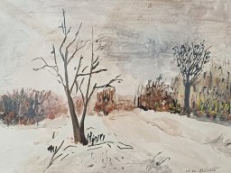 Paysage d&#039;hiver (Aquarelle) 1984